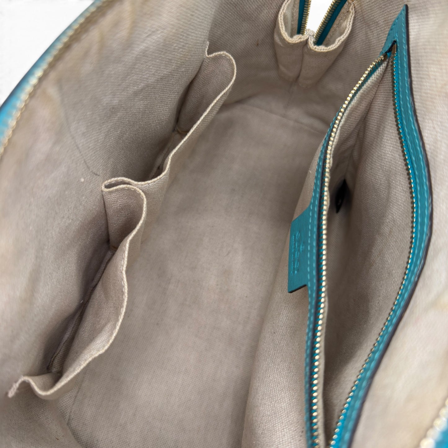 Gucci Dôme Verde Acqua in Pelle con Tracolla
