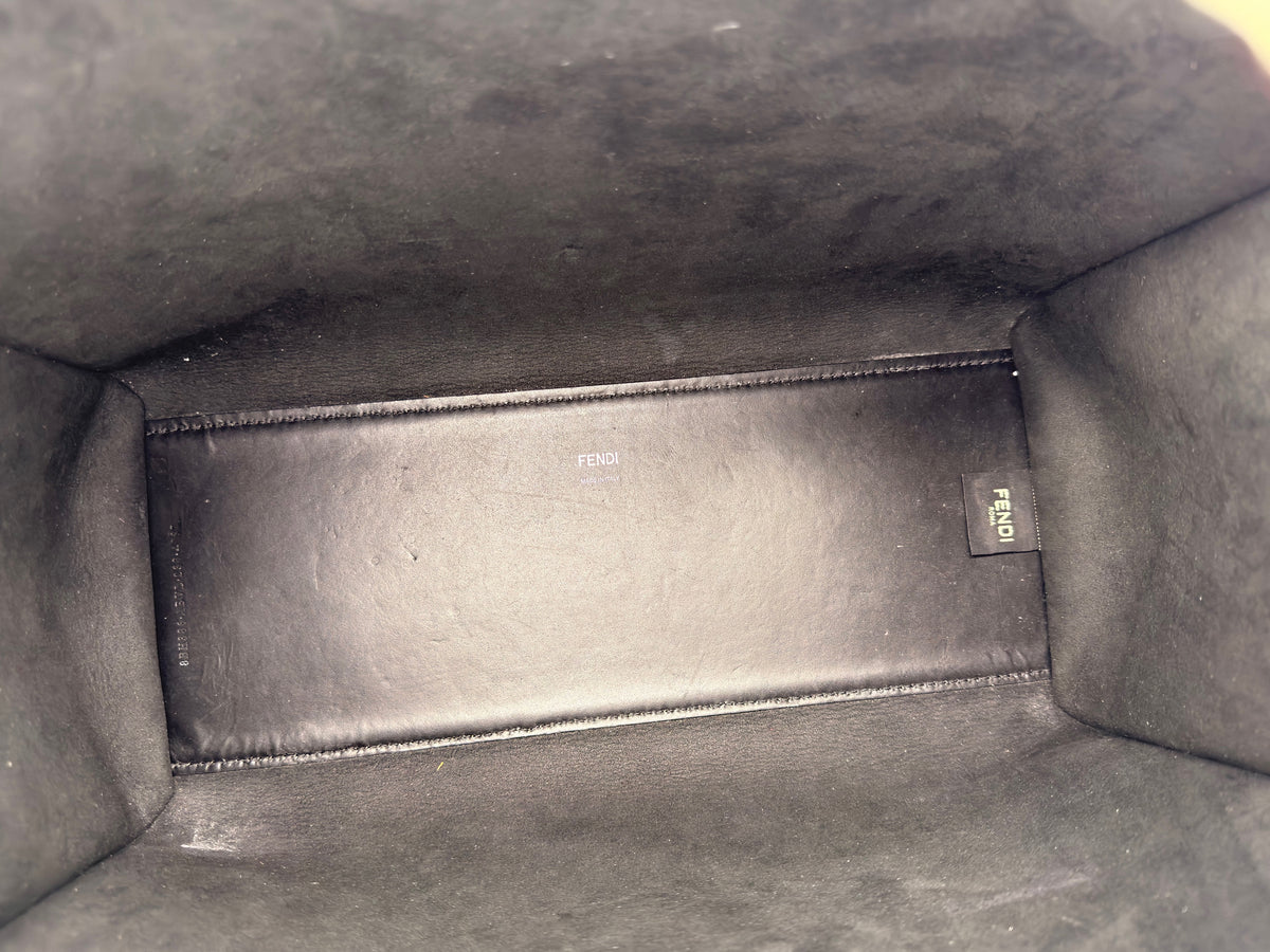 Fendi Sunshine Borsa in Pelle Saffiano Nera
