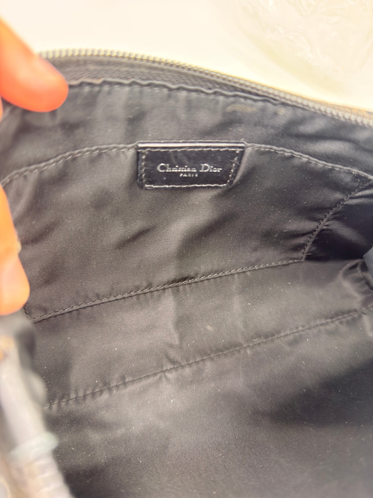 Christian Dior Jett Jacquard Oblique Pochette Nera
