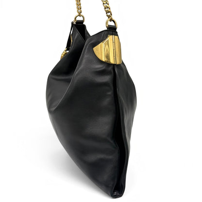 Gucci 1970 Chain Hobo Nera in Pelle
