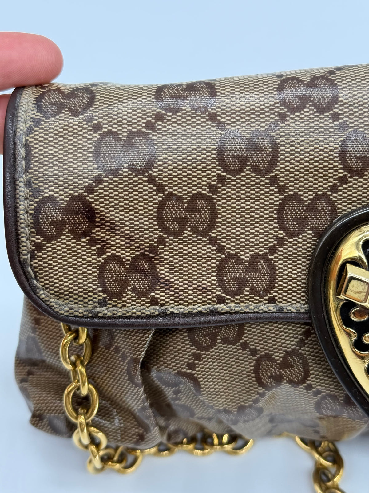 Gucci Babouska Hysteria Marrone in Pelle e Tela