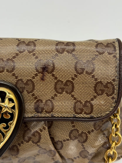 Gucci Babouska Hysteria Marrone in Pelle e Tela