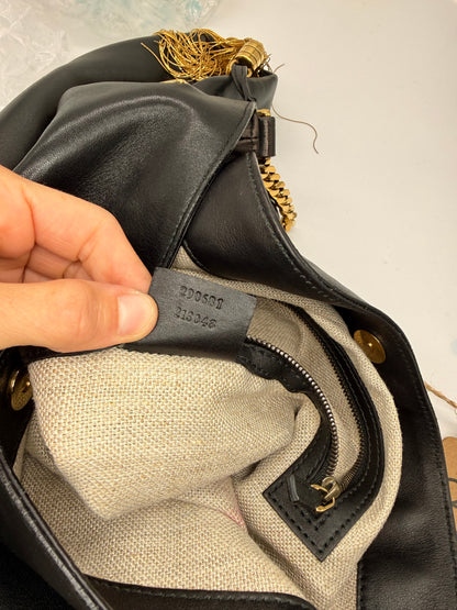 Gucci 1970 Chain Hobo Nera in Pelle