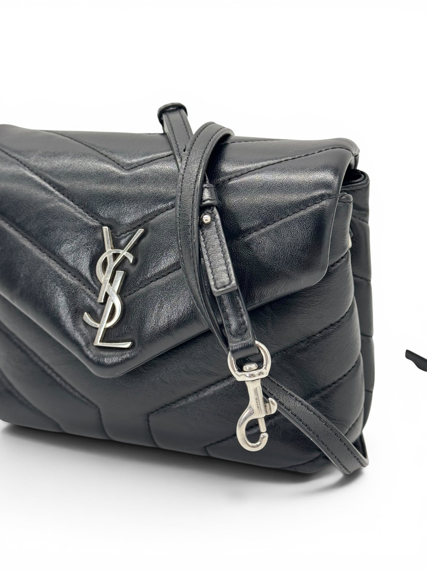 Saint Laurent Lou Lou Toy Nera in Pelle