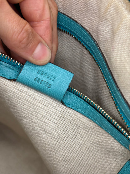 Gucci Dôme Verde Acqua in Pelle con Tracolla