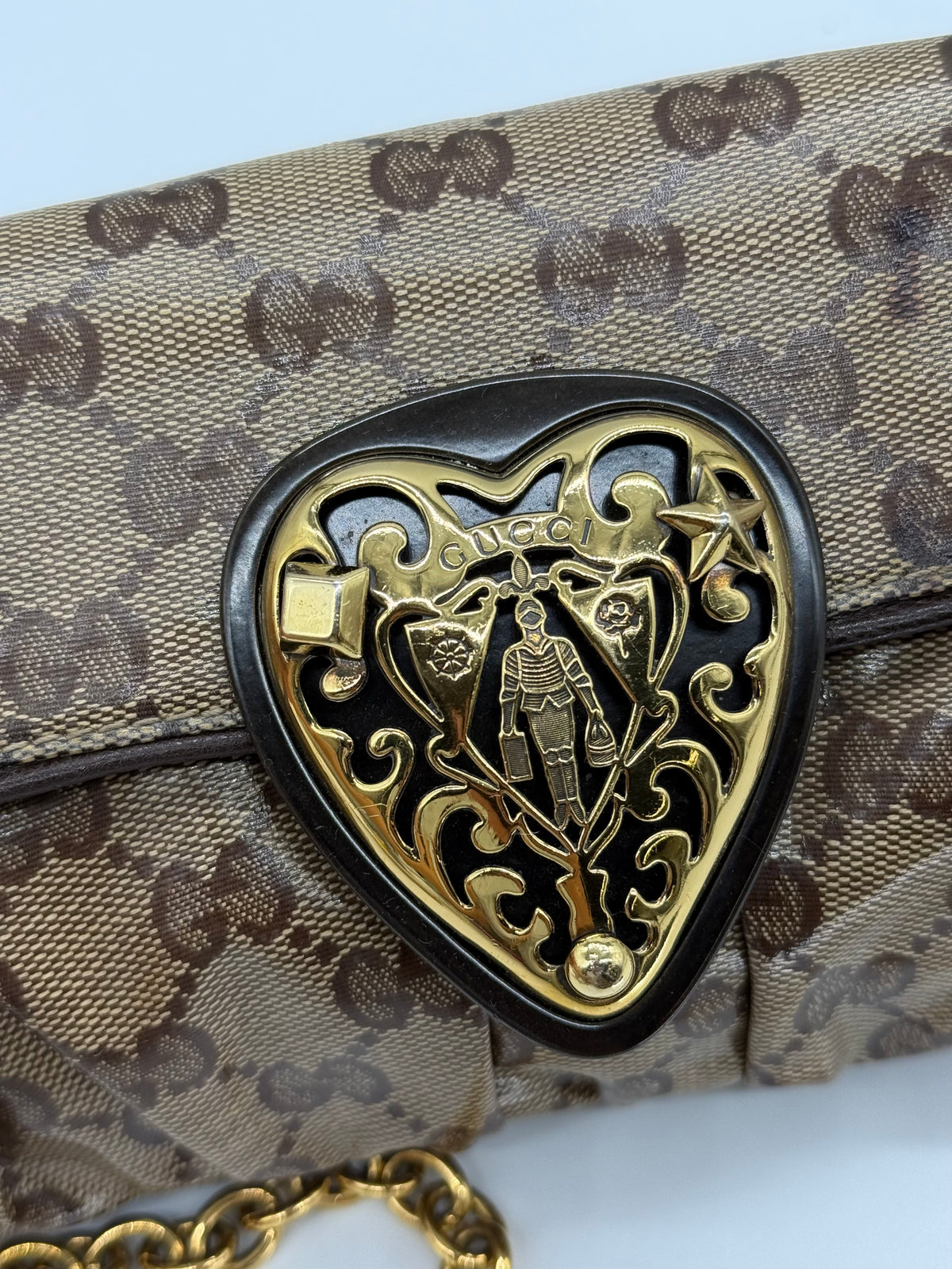 Gucci Babouska Hysteria Marrone in Pelle e Tela