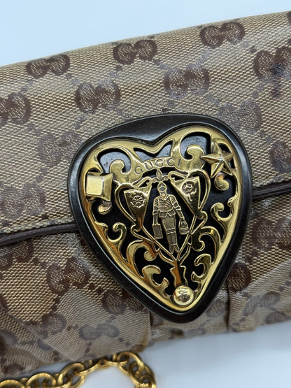 Gucci Babouska Hysteria Marrone in Pelle e Tela