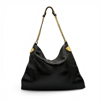 Gucci 1970 Chain Hobo Nera in Pelle