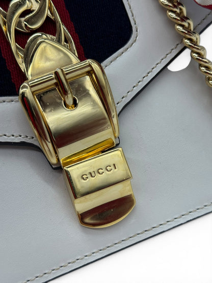 Gucci Silvie Mini Chain White