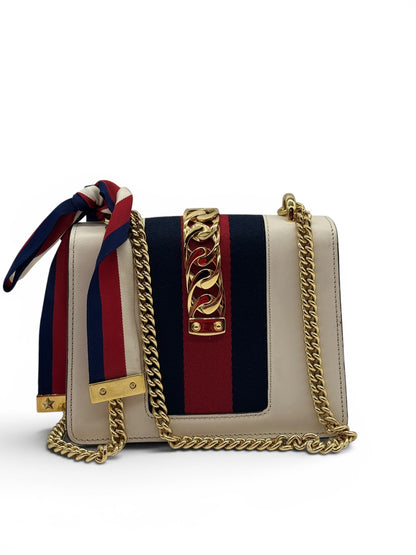 Gucci Silvie Mini Chain White