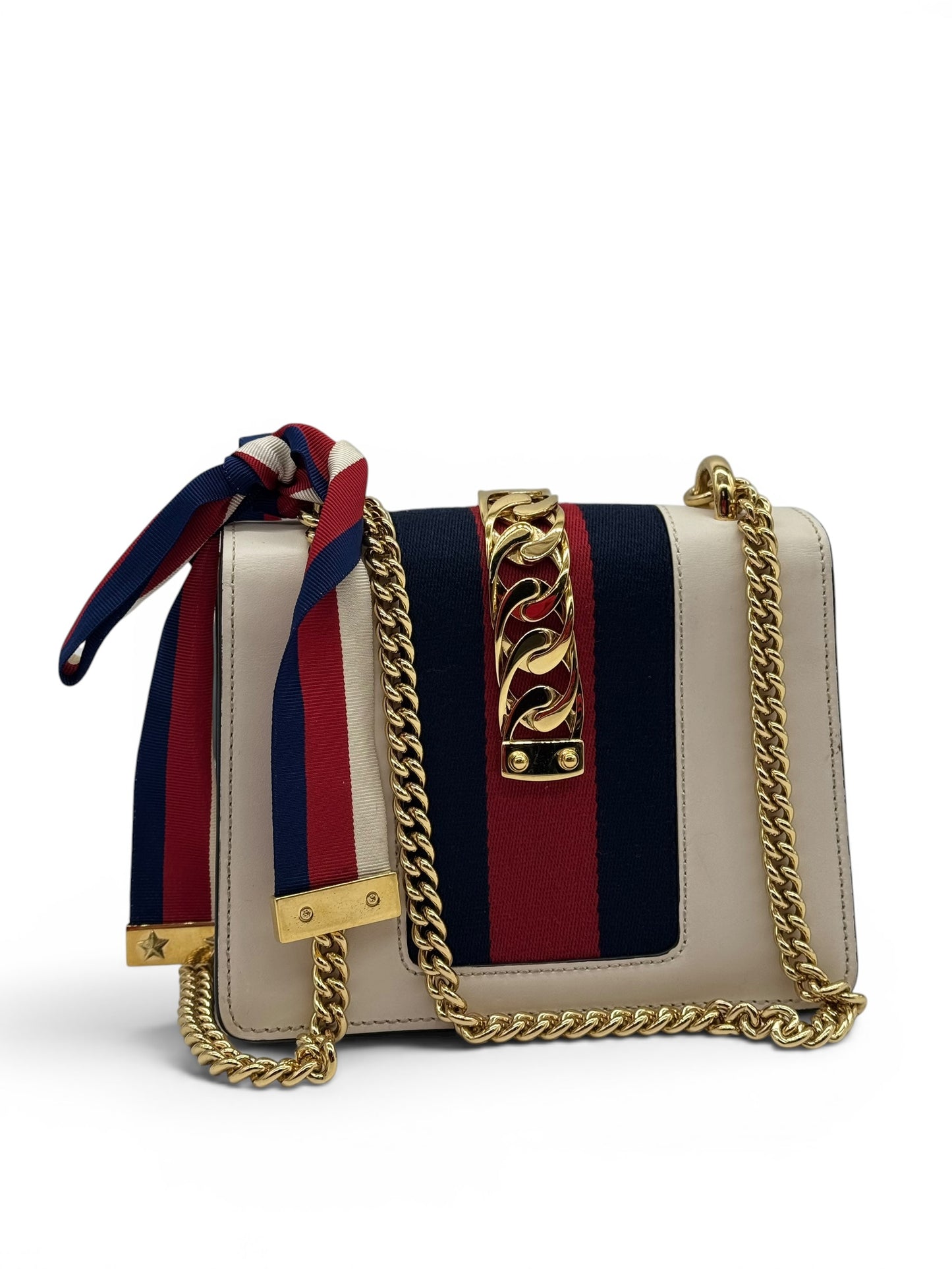 Gucci Silvie Mini Chain White