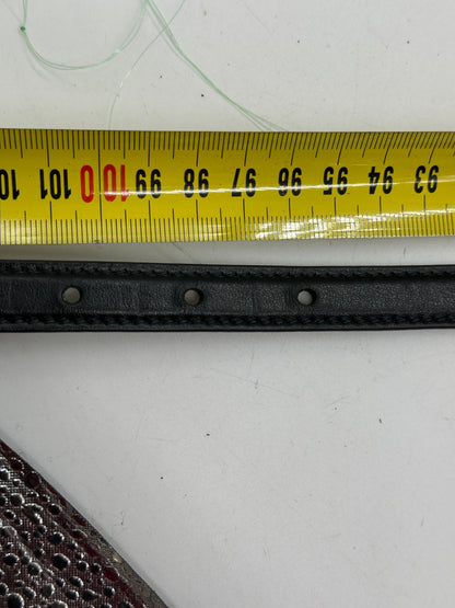 Cintura Gucci Nera in Pelle con Fibbia Oro