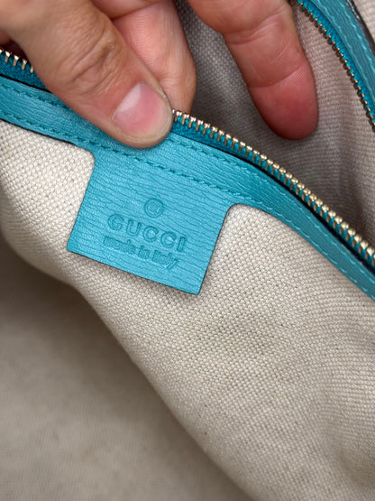 Gucci Dôme Verde Acqua in Pelle con Tracolla