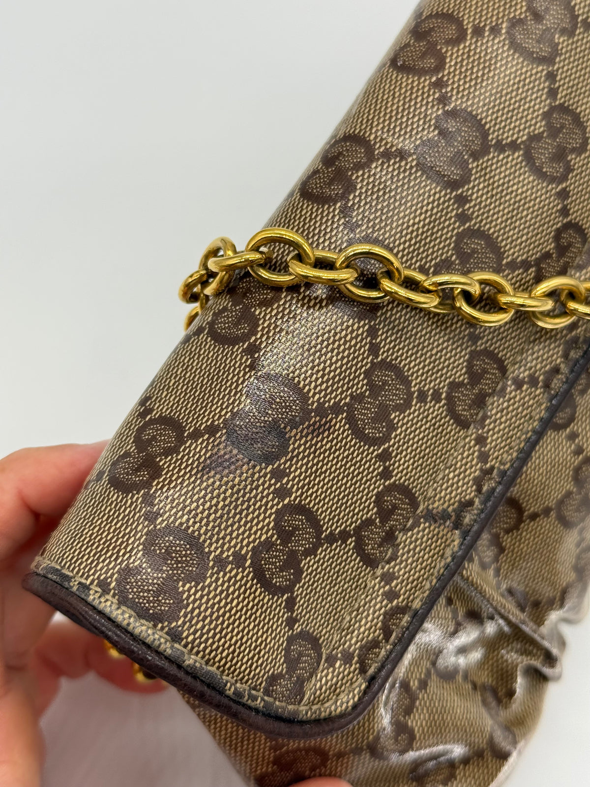 Gucci Babouska Hysteria Marrone in Pelle e Tela
