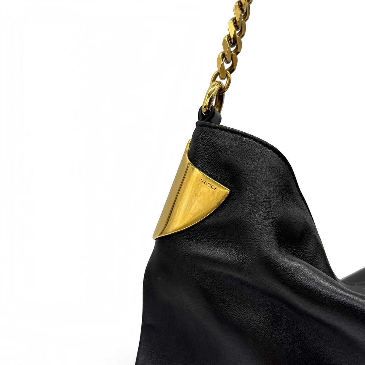 Gucci 1970 Chain Hobo Nera in Pelle