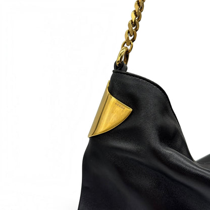 Gucci 1970 Chain Hobo Nera in Pelle
