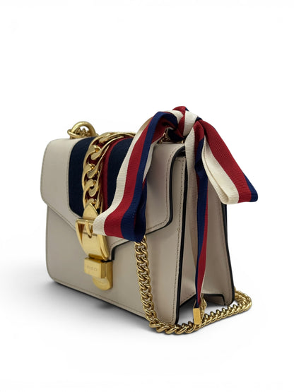 Gucci Silvie Mini Chain White