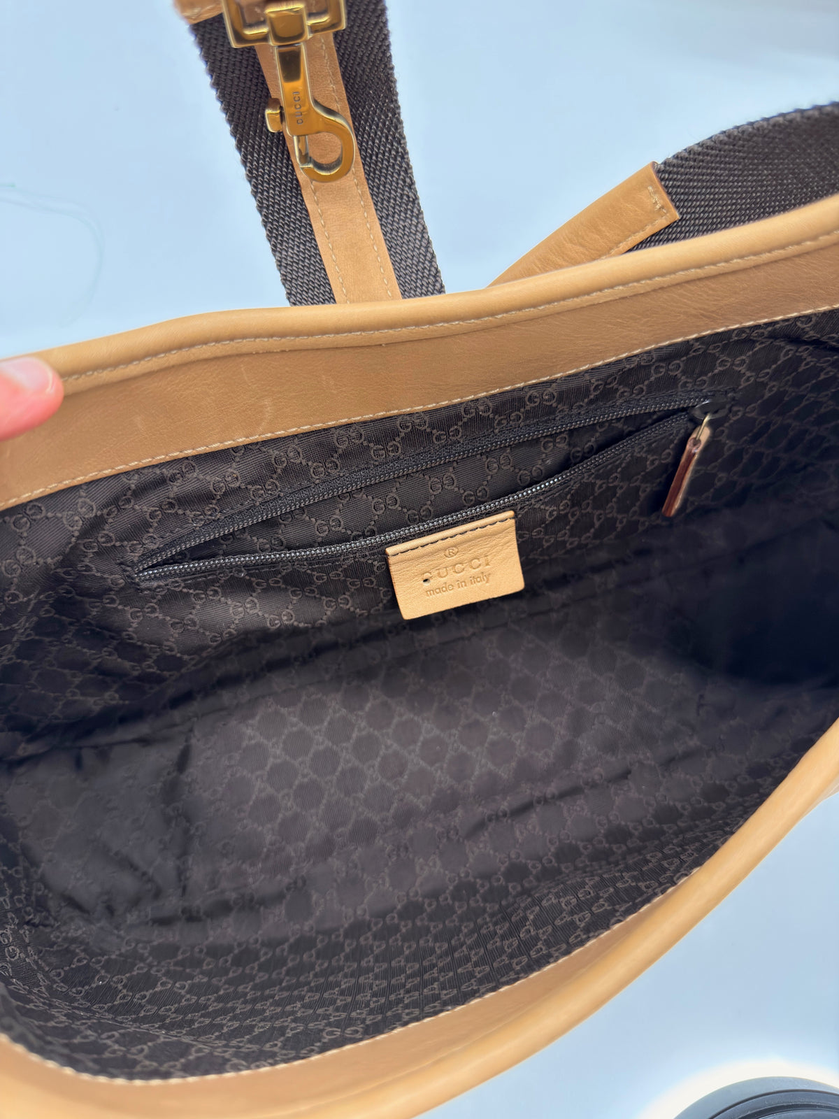 Gucci Jackie in Pelle Beige
