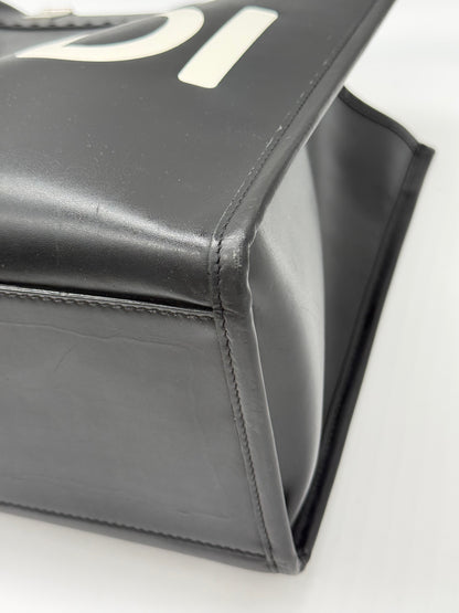 Fendi Sunshine Borsa in Pelle Saffiano Nera