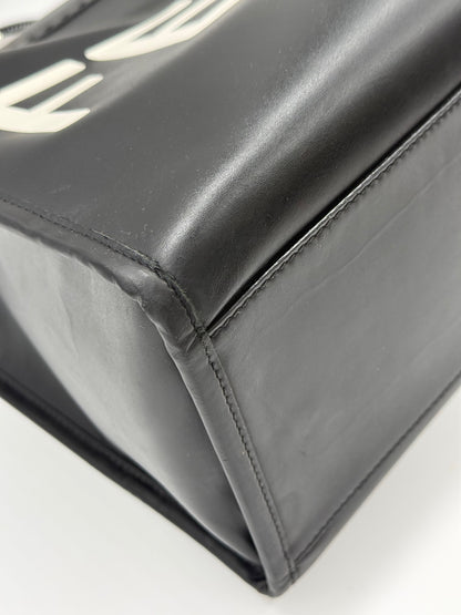 Fendi Sunshine Borsa in Pelle Saffiano Nera