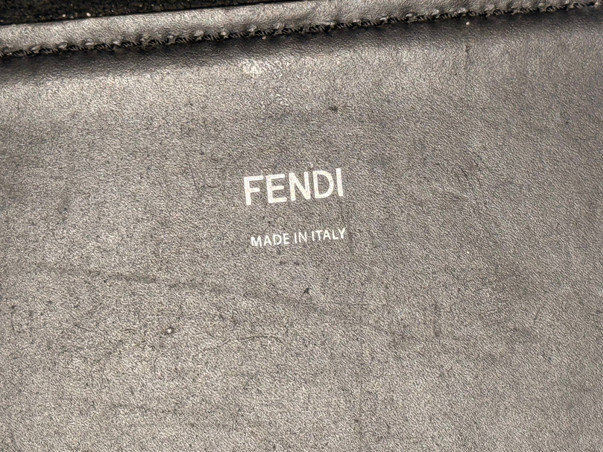 Fendi Sunshine Borsa in Pelle Saffiano Nera