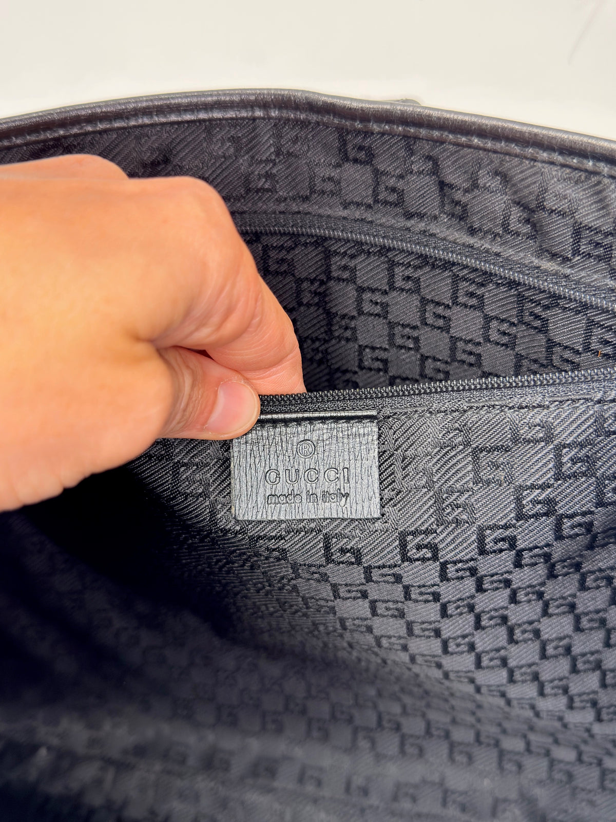 Gucci Jackie Bamboo Borsa a Spalla in Pelle Nera