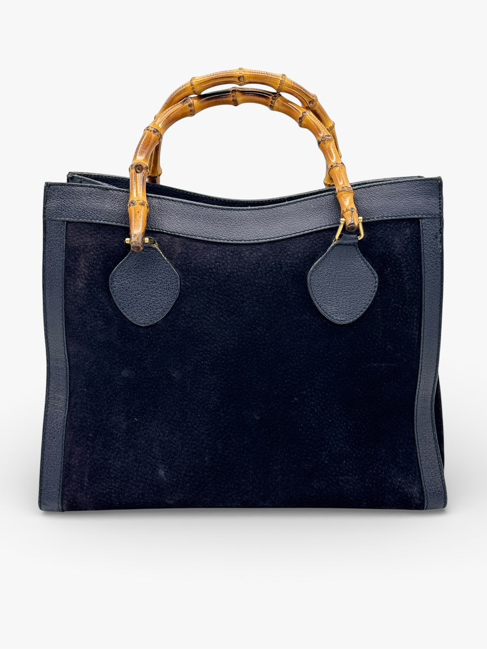 Gucci Bamboo Diana Pelle Scamosciata Blu Oltremare