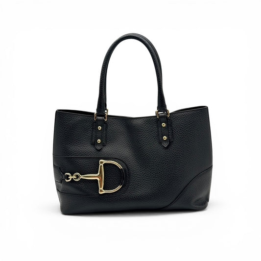 Gucci Horsebit Tote Bag Pelle Nero