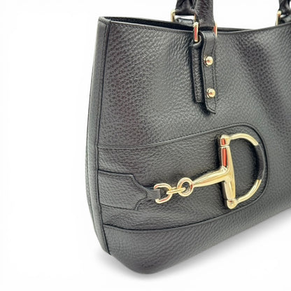 Gucci Horsebit Tote Bag Pelle Nero