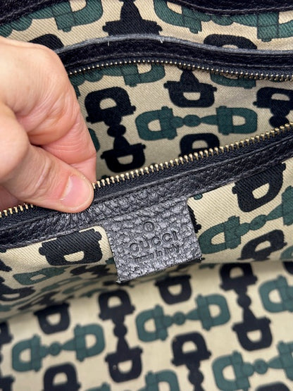 Gucci Horsebit Tote Bag Pelle Nero