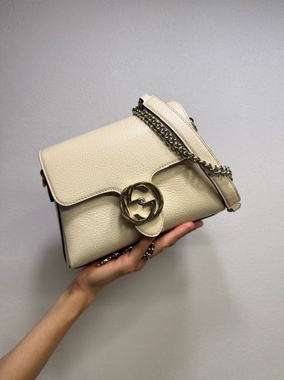 Gucci Interlocking Chain Pelle Bianco