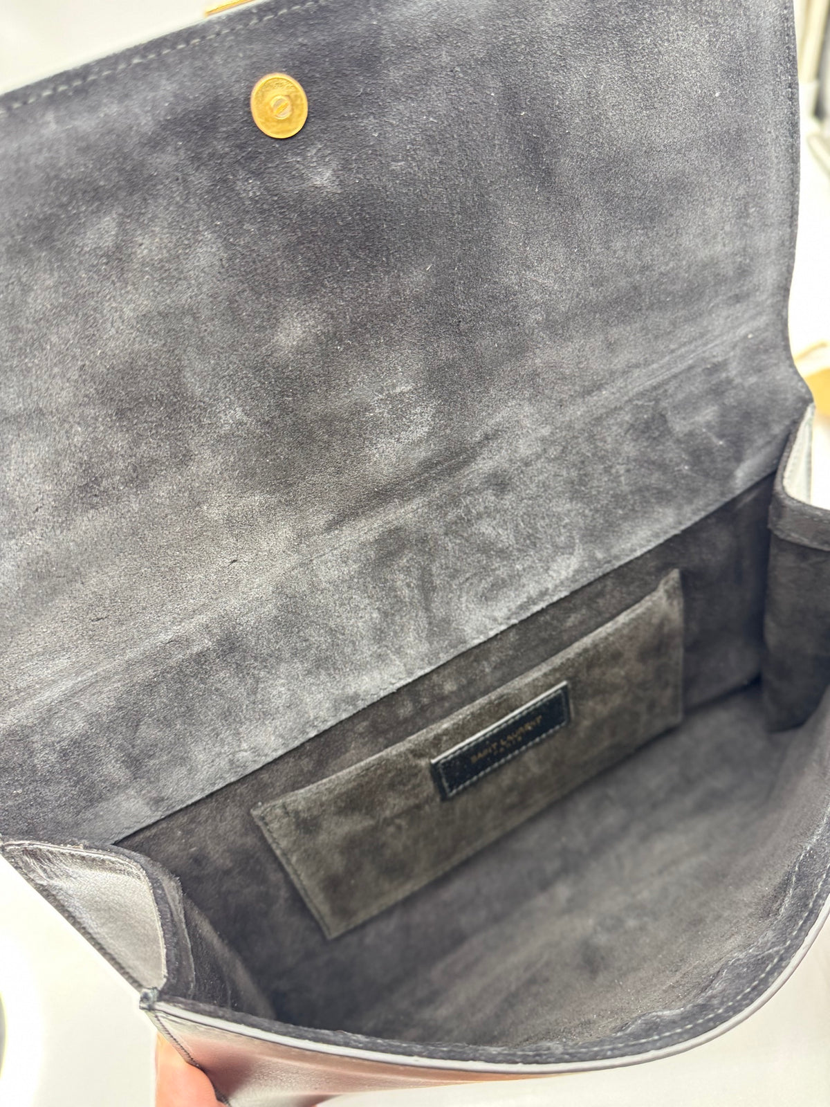 Saint Laurent Y Ligne Pochette Nera in Pelle