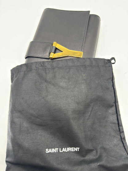 Saint Laurent Y Ligne Pochette Nera in Pelle