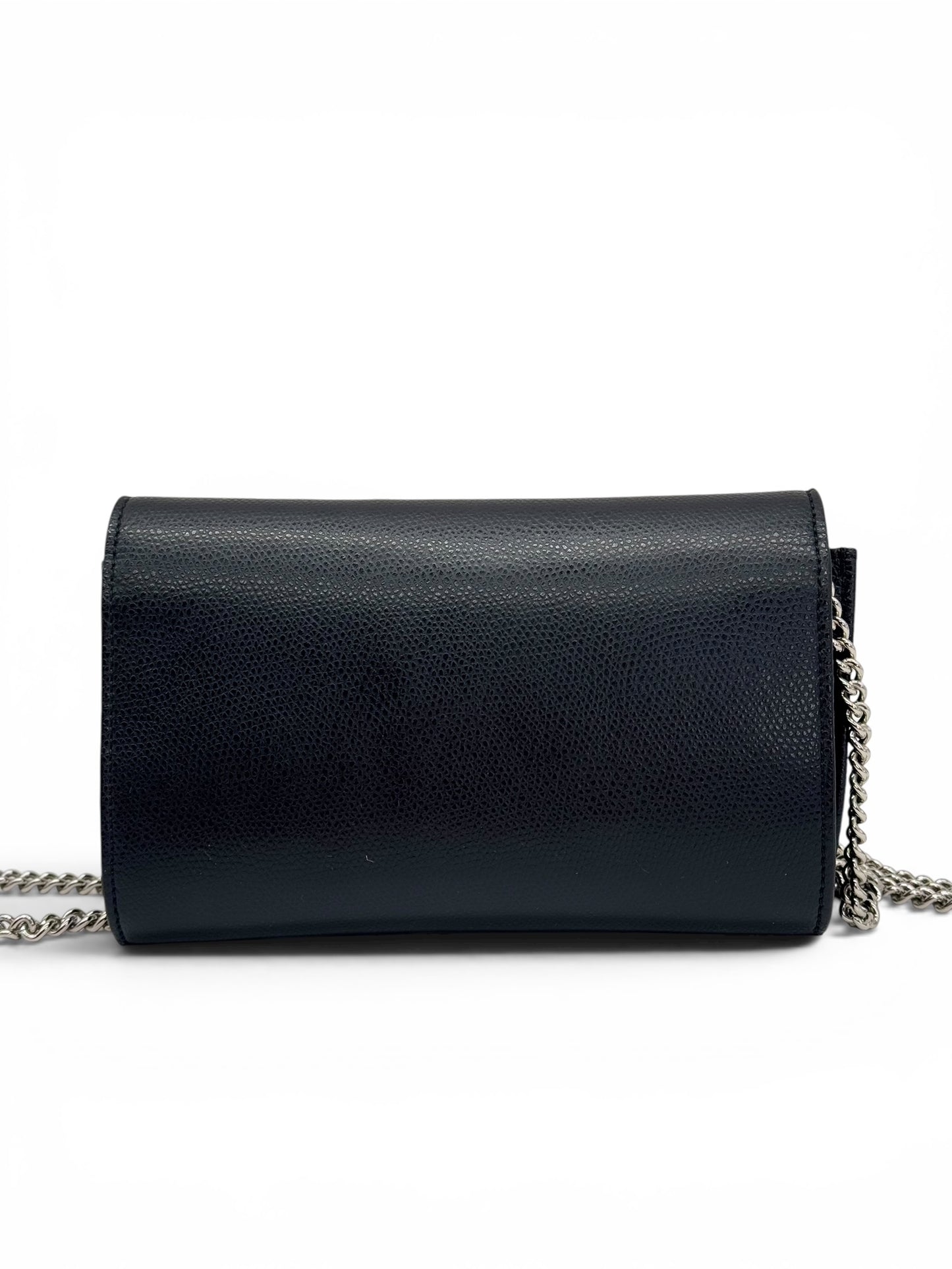 Fendi Kan Logo F Pochette Pelle Pero
