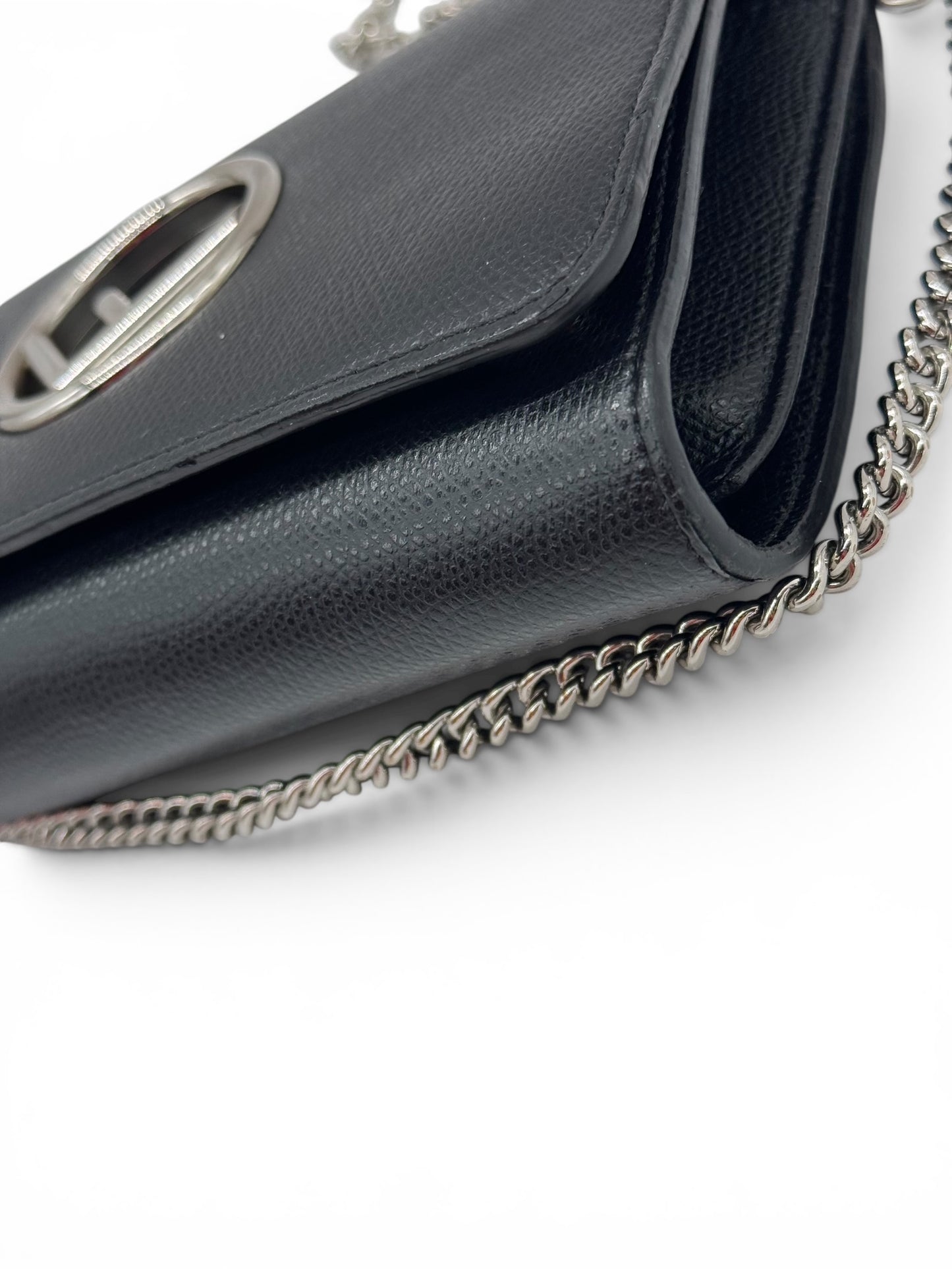 Fendi Kan Logo F Pochette Pelle Pero