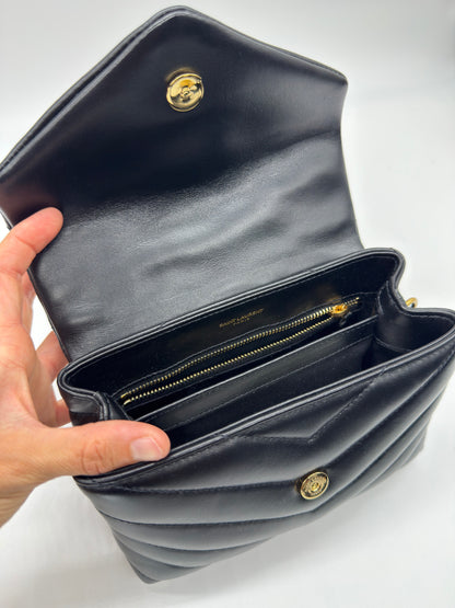 Saint Laurent Loulou Toy Nera in Pelle
