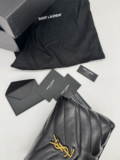 Saint Laurent Loulou Toy Nera in Pelle