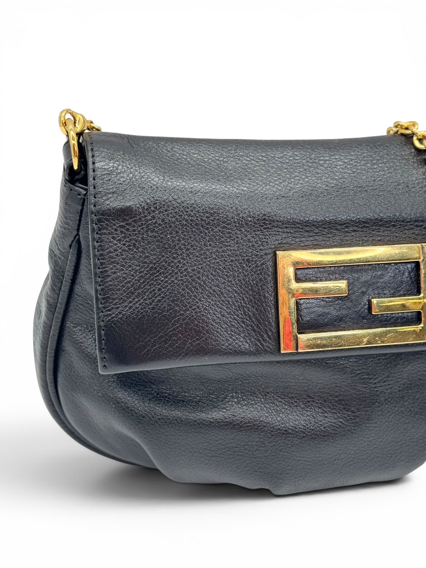 Fendi Mia Nera in Pelle con Catena Oro