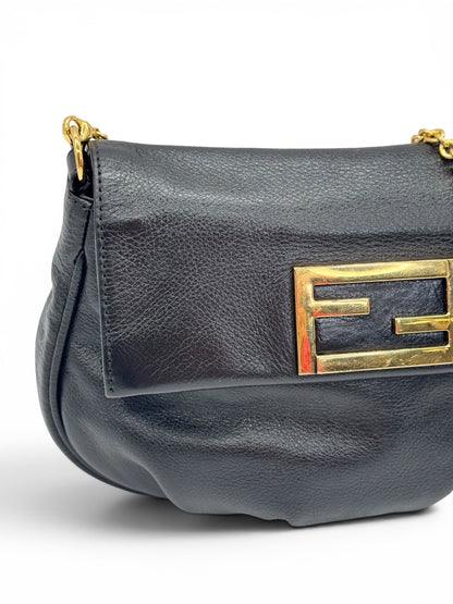 Fendi Mia Nera in Pelle con Catena Oro