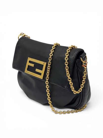 Fendi Mia Nera in Pelle con Catena Oro