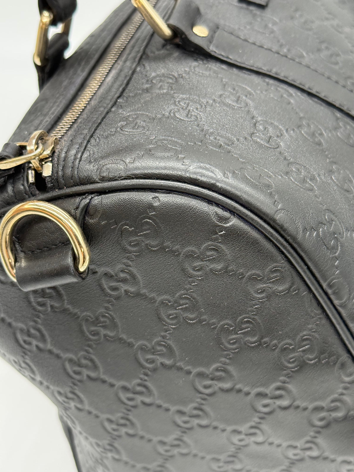 Gucci Boston Guccissima in Pelle Nera
