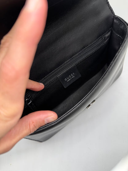 Gucci Square G Borsa a Spalla in Pelle Nera