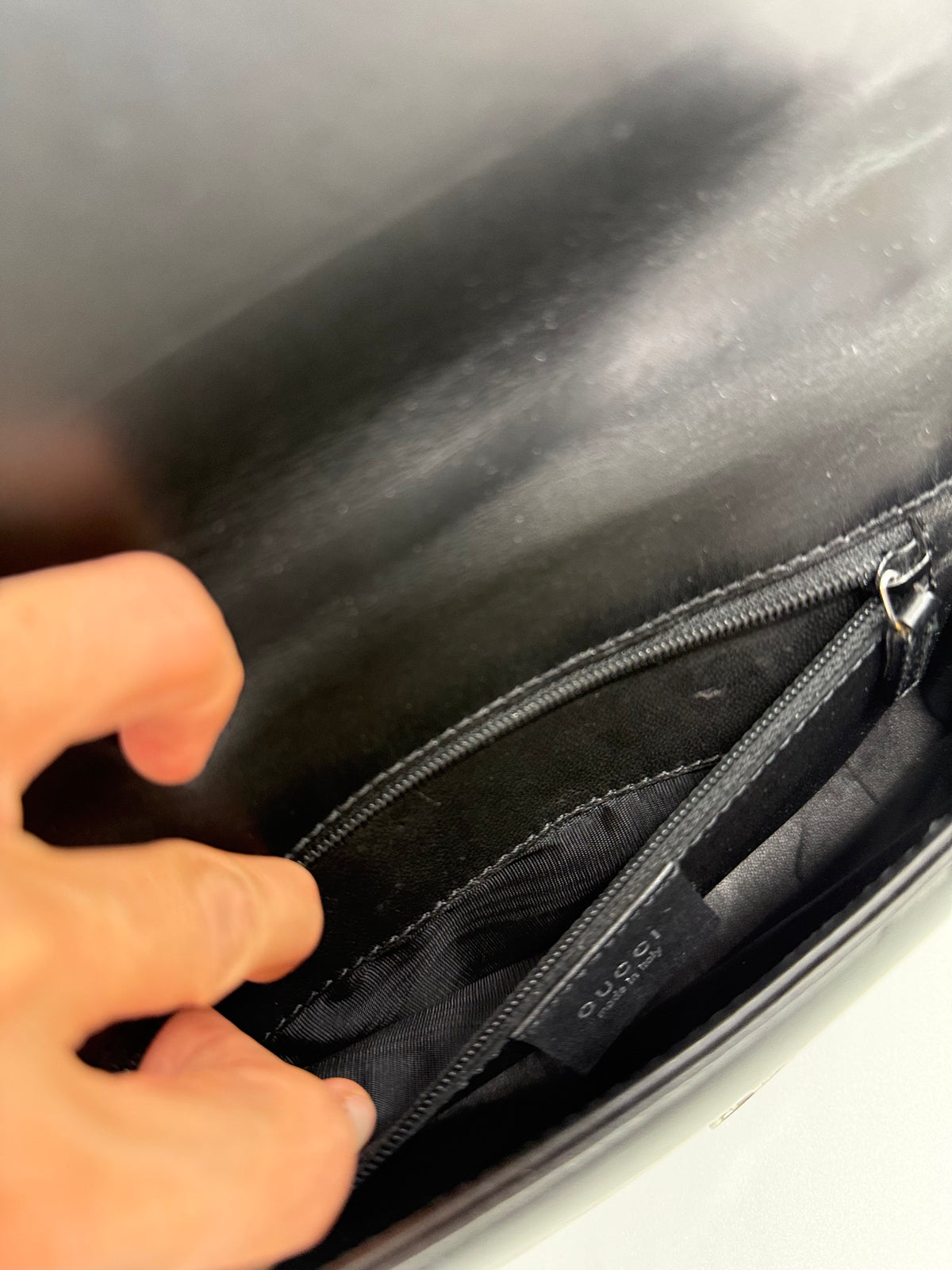 Gucci Square G Borsa a Spalla in Pelle Nera