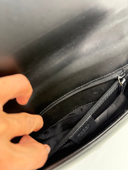 Gucci Square G Borsa a Spalla in Pelle Nera