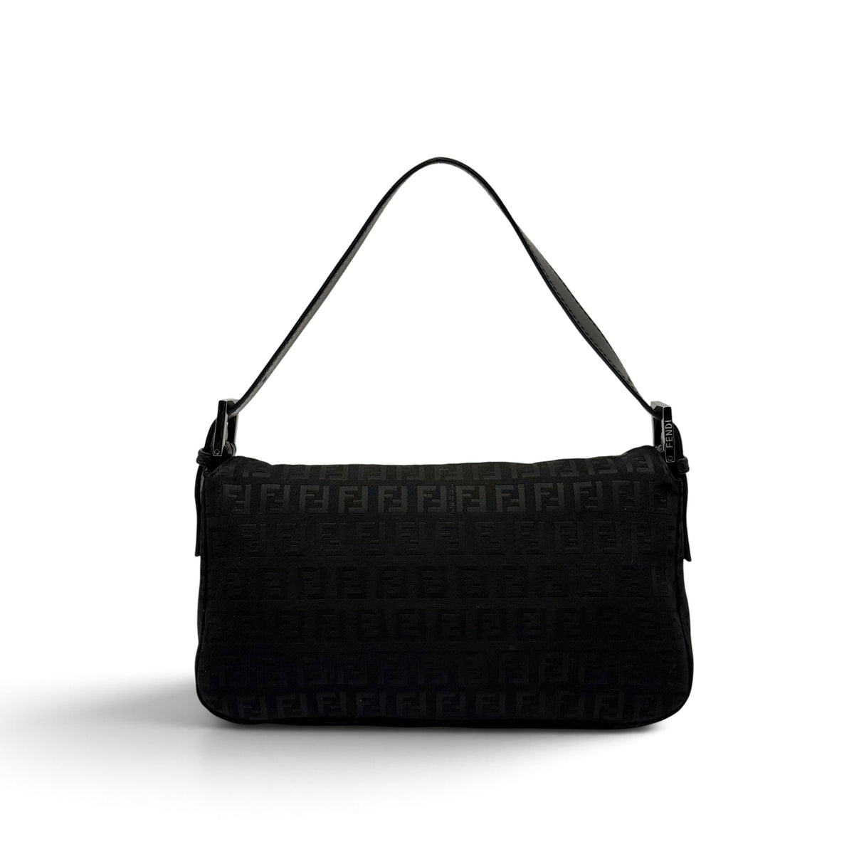 Fendi Baguette Monogram Nera con Logo FF