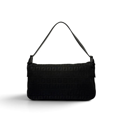 Fendi Baguette Monogram Nera con Logo FF