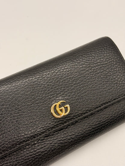 Gucci Portafoglio GG Marmont Nero in Pelle