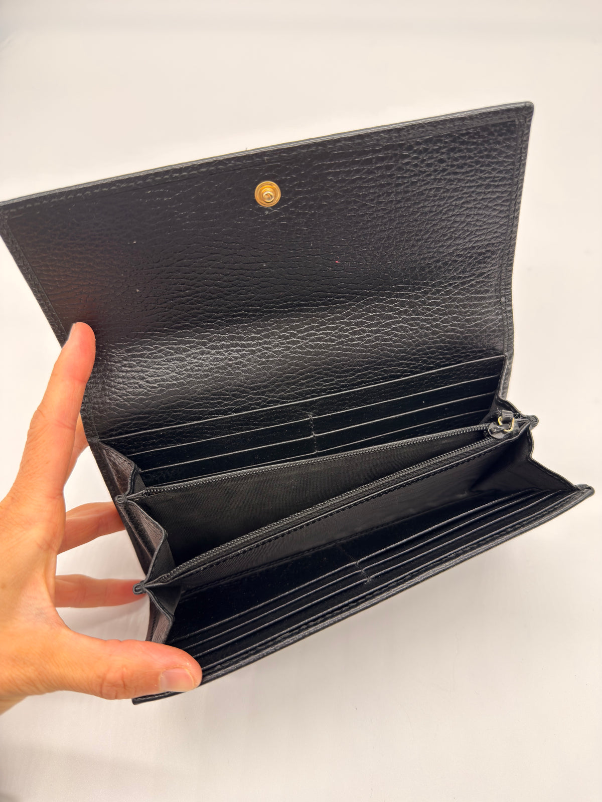 Gucci Portafoglio GG Marmont Nero in Pelle