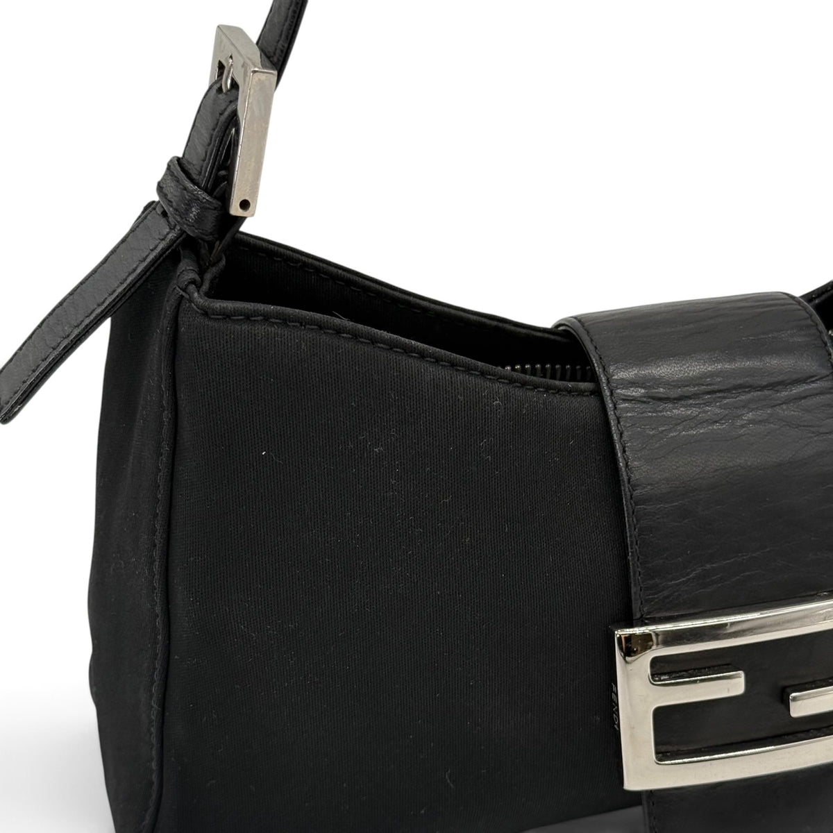 Fendi Baguette Borsa a Spalla Nera Vintage