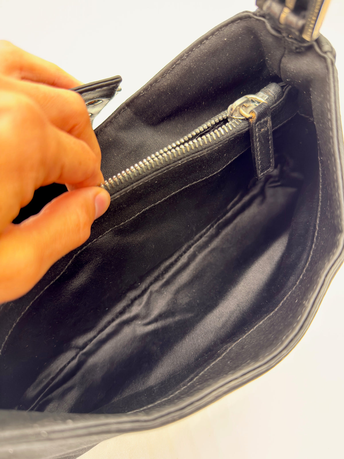 Fendi Baguette Borsa a Spalla Nera Vintage